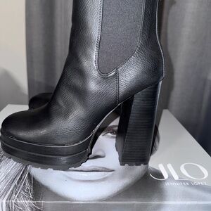 Jennifer Lopez Black Heeled Boots
